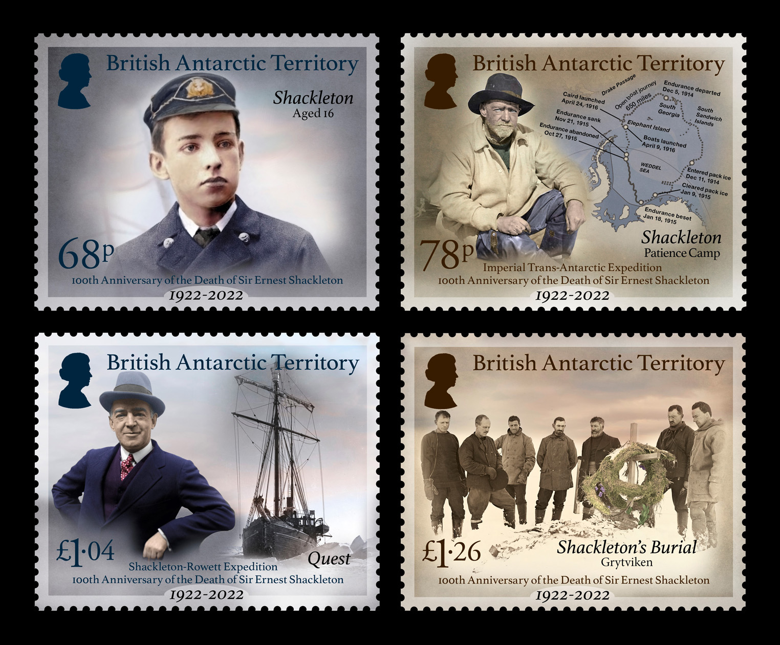 2022 Stamp Set Centenary of the Death of Sir Ernest Shackleton